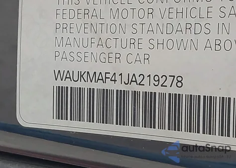 2018 Audi A4 from USA, damaged, VIN WAUKMAF41JA219278
